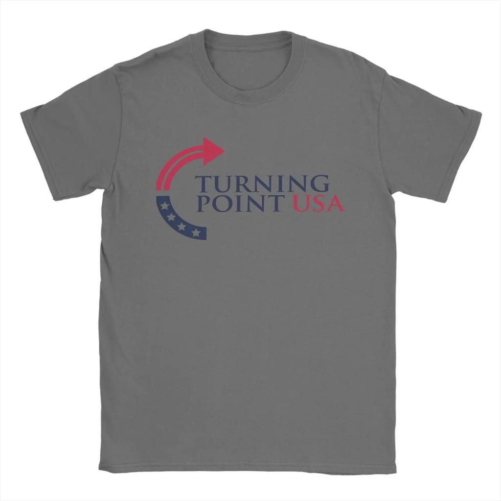 Turning Point USA Charlie Kirk T-Shirt Herren Damen Baumwolle Lustige T-Shirts Rundhals Kurzarm Tops Geschenkidee