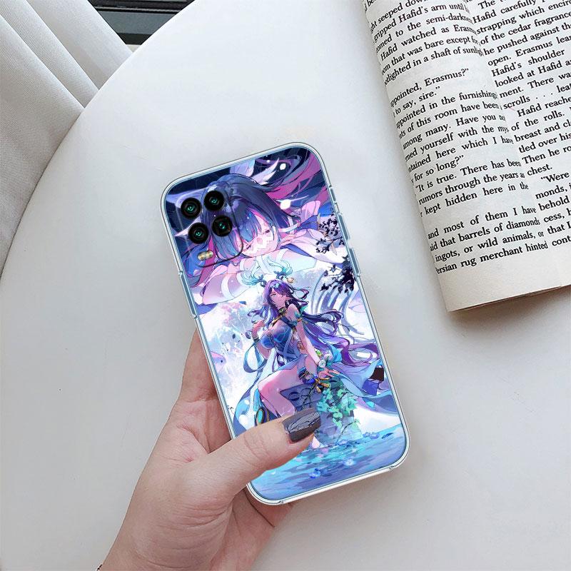 Genshin Impact Transparent Phone Case for Motorola Moto Edge Plus G200 G23 E13 E15 E20 E30 G62 G71 G72 G75 G24 G15 Power