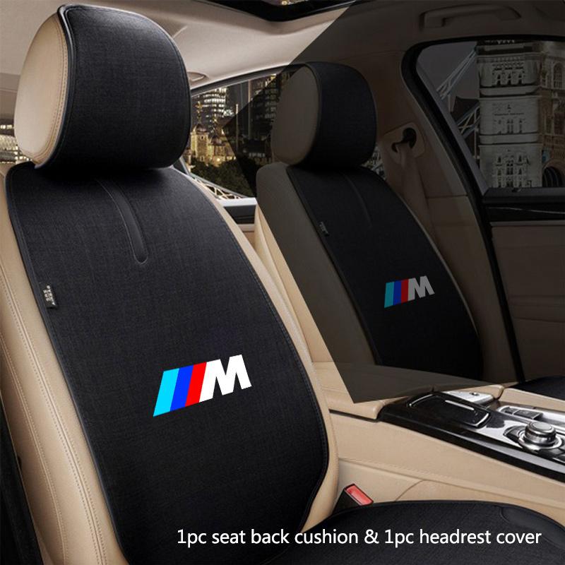 FA6Front/Rear Car Seat Cover Cushion Anti Scratch Protector Pad For BMW M E46 E36 E34 F10 E90 F30 E60 F30 E53 E30 E92 E87 Sticker