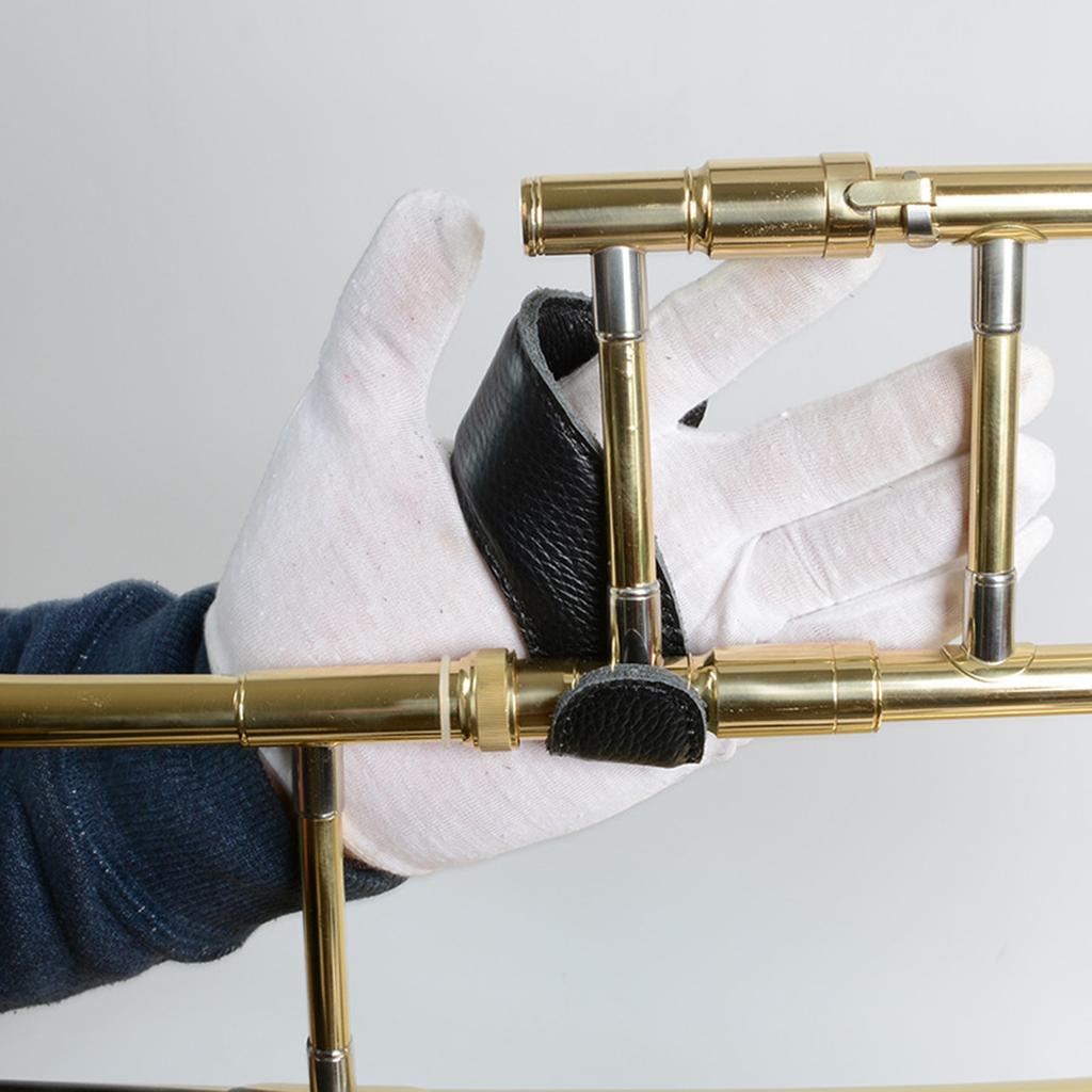 Portable PU Leather Trombone Grip Maintain Proper Playing Position Trombone Accessories Protection Trombone Grips Wrap