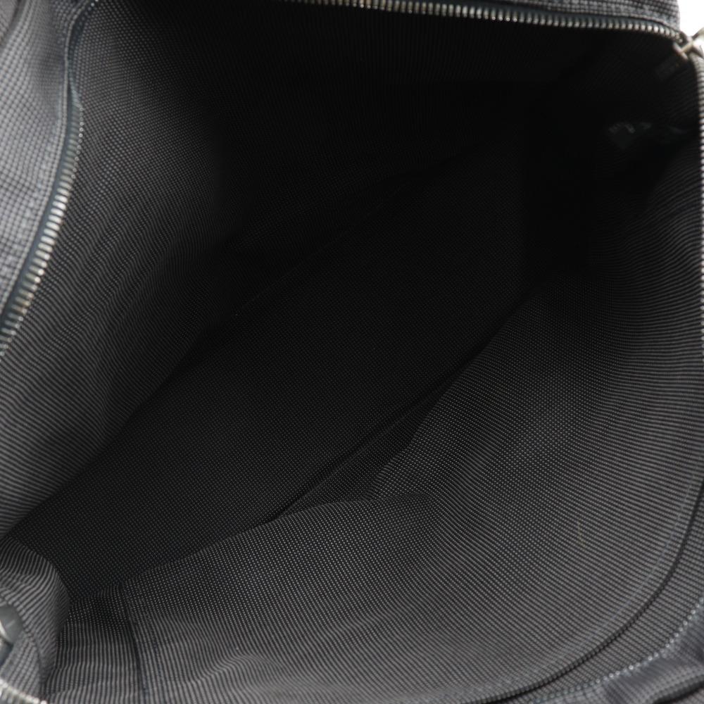 Hermes Herline ToteMM Handbag Gray Nylon Canvas Unisex Used