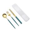 Stainless Steel Spoon Fork Chopsticks Set Storage Box Tableware Coffee Snacks Fruit Dessert Portable Spoon Fork Chopstick Set