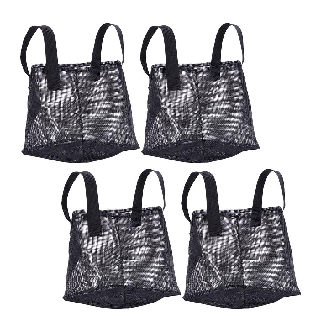 4PCS Mesh Aquatic Pond Plant Baskets PVC Reusable Pond Planting Bags with Handles for Garden Bog Plant