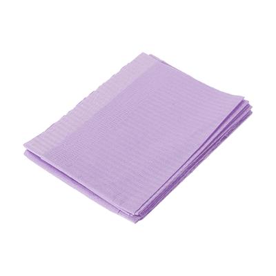 125 pièces Bavoirs Dentaires Jetables Imperméables Feuilles d'Alimentation Dentaire Jetables Violettes pour Ongles et Beauté