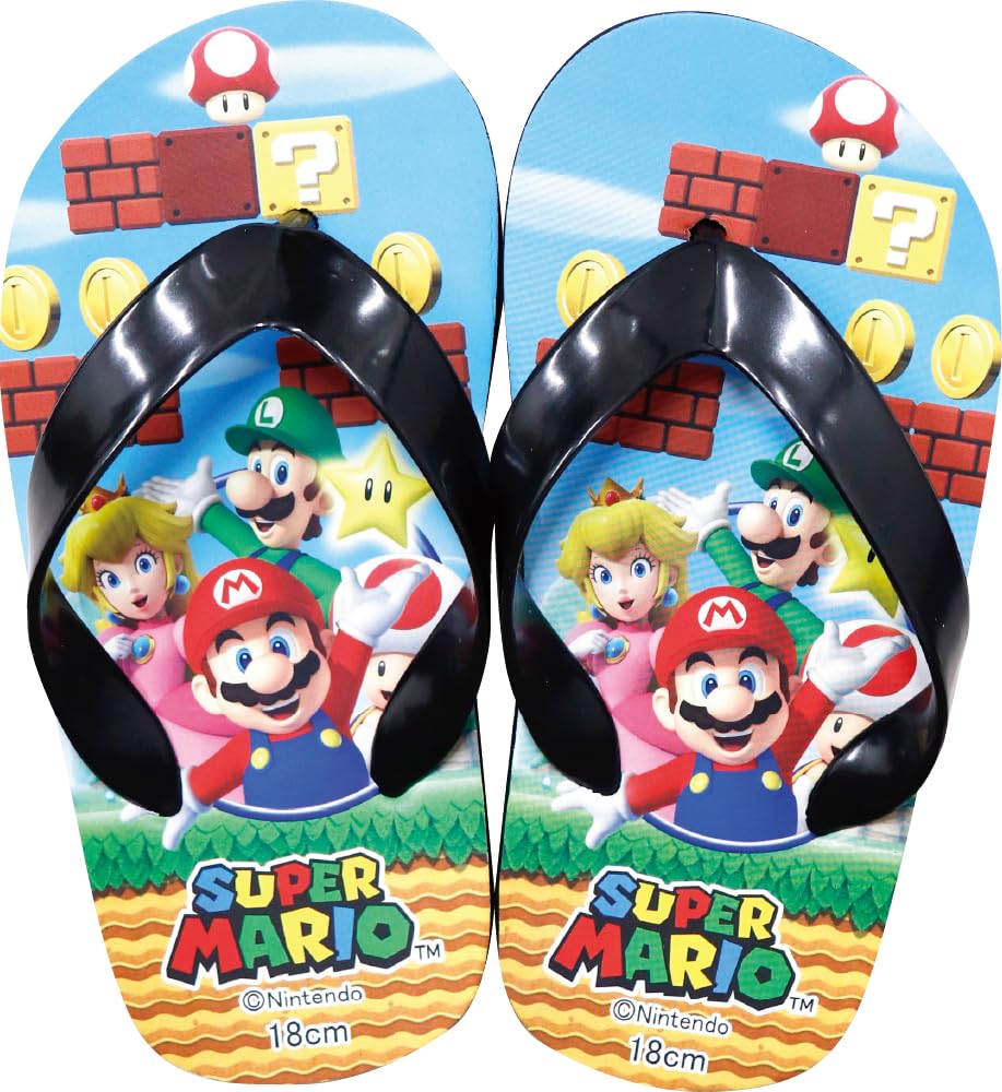 

J s Planning Super Mario Boys Beach Sandals, Multicolor, Large