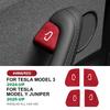For Tesla Model Y 2025 2026 Italian Premium Suede Juniper Model 3 Highland 2024 2025 2026 Door Switch Patch Trim Sticker