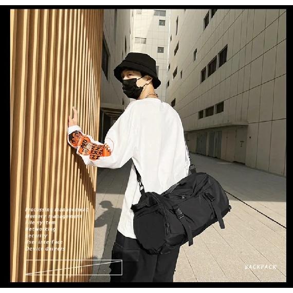 Gym Travel Backpack Black Round Bag for Men Women Casual Outdoor Sports Shoulder Crossbody Bag Training itness Weekender Duffel