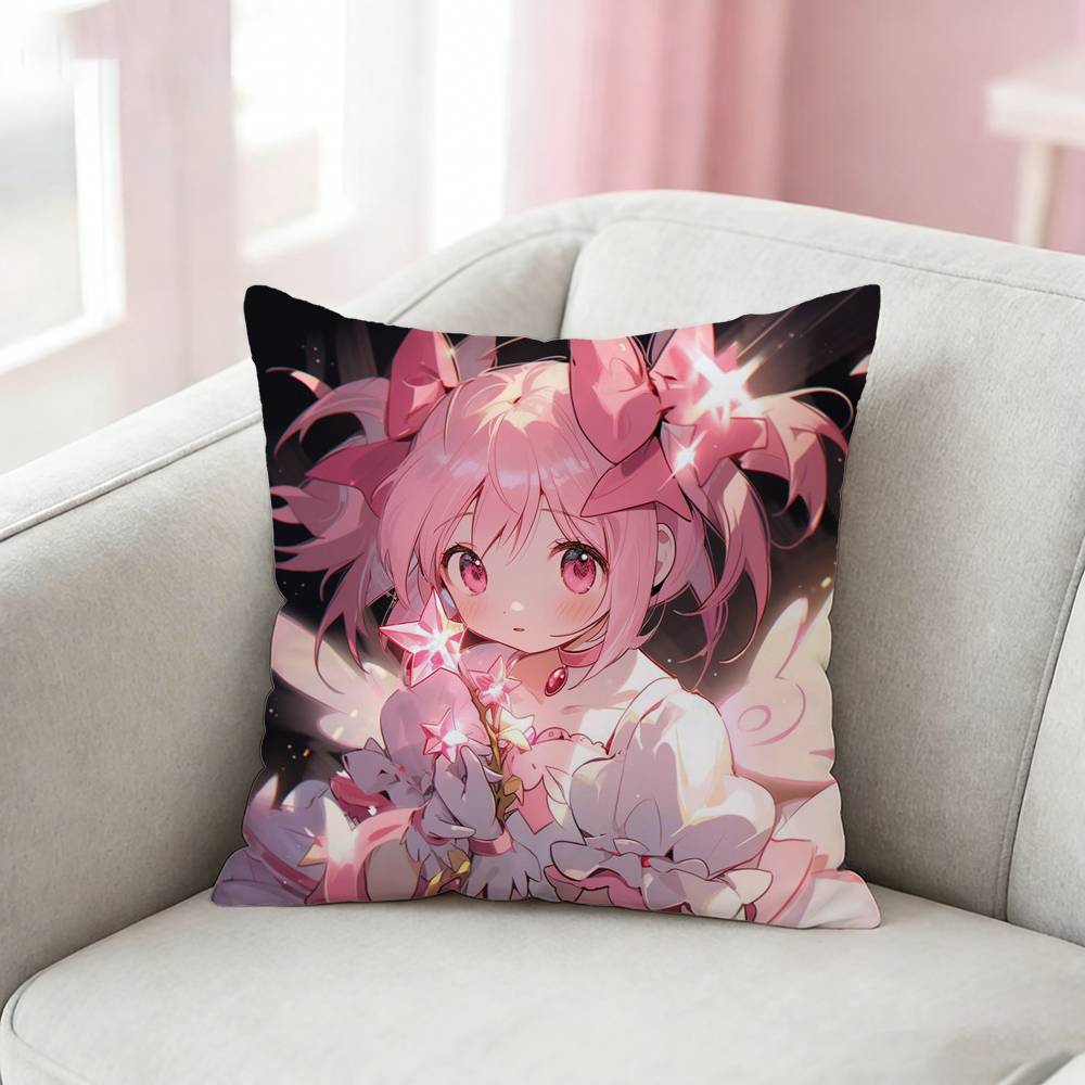 PPuella MMagi Madoka MMagica Pillow Case Pattern Printed Pillowcase For Living Room Sofa Cushion Cover