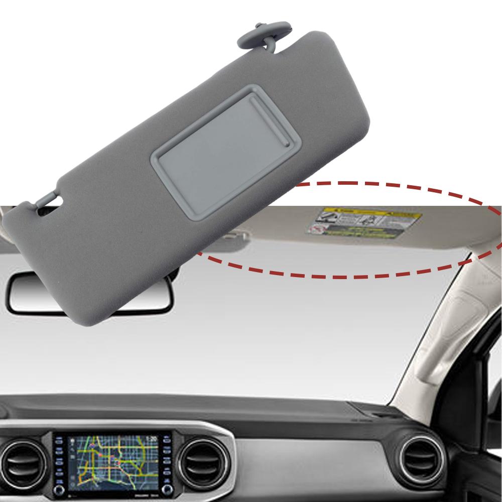 Car Sun Visor With Mirror Grey Beige Sun Shade For Toyota Tacoma 2005-2015 Left Hand Driver