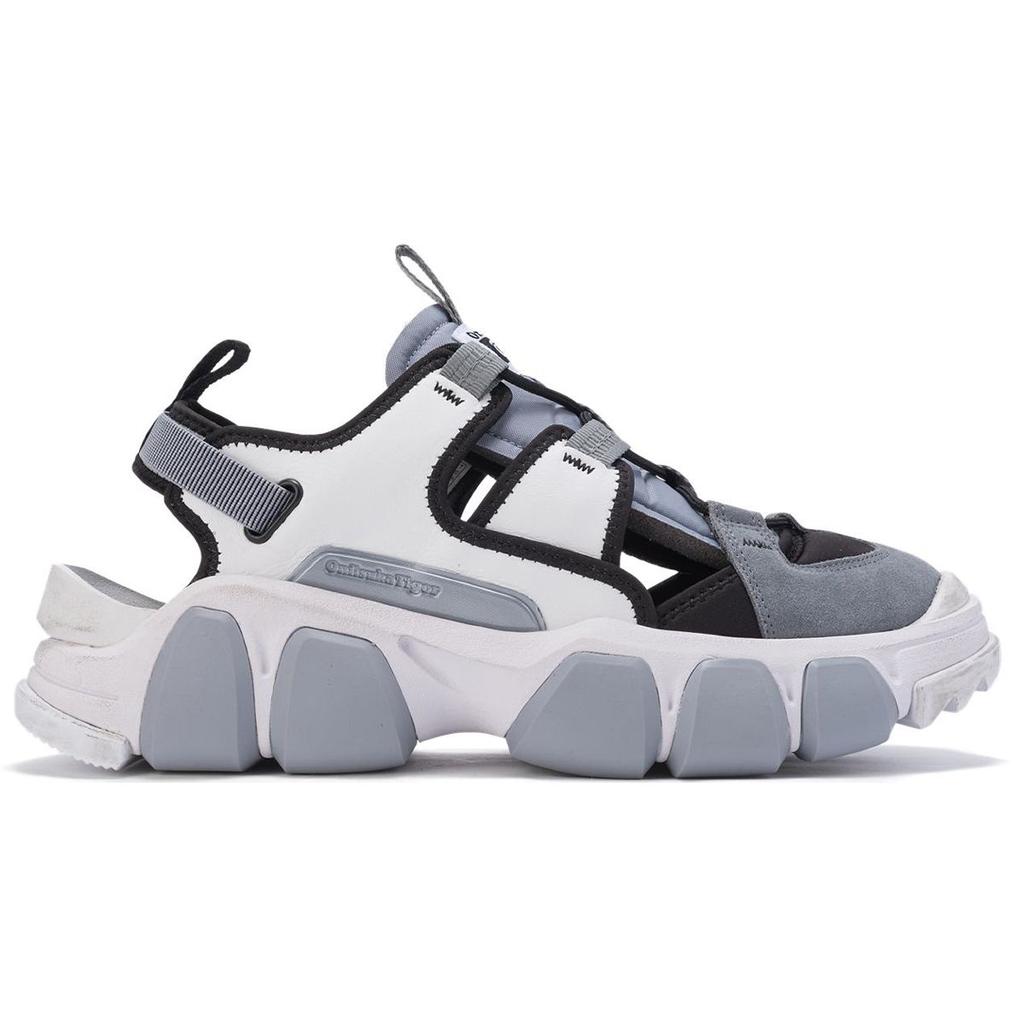 Onitsuka Tiger Dentigre Cage Comfortable Versatile Beach Sandals Unisex Sandals Gray White 1183B260-100