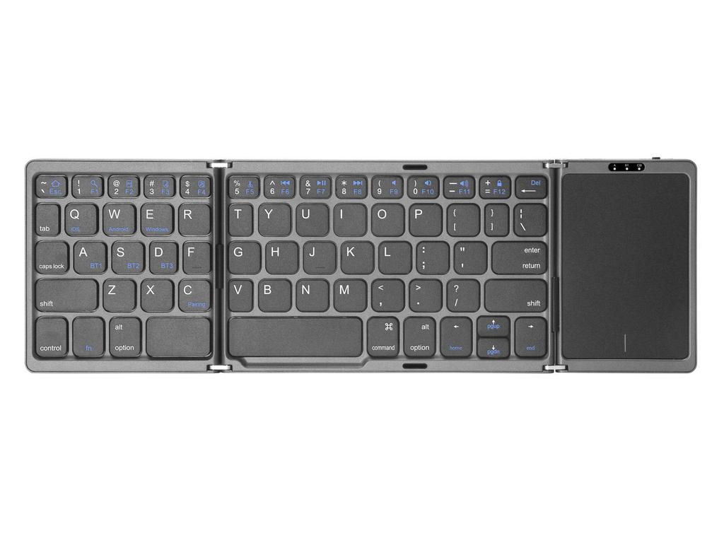 Hot Sale: B089T Foldable Bluetooth Keyboard with Touchpad for Multi-System Devices