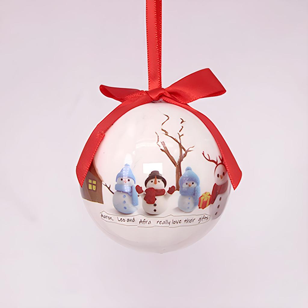 8cm Christmas Ball Decoration Santa Claus Snowman Pattern Painted Foam Christmas Balls Christmas Tree Hanging Party Decorations
