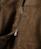 Dimitri Black 2Way Faux Suede Zip-Up Hoodie_Brown