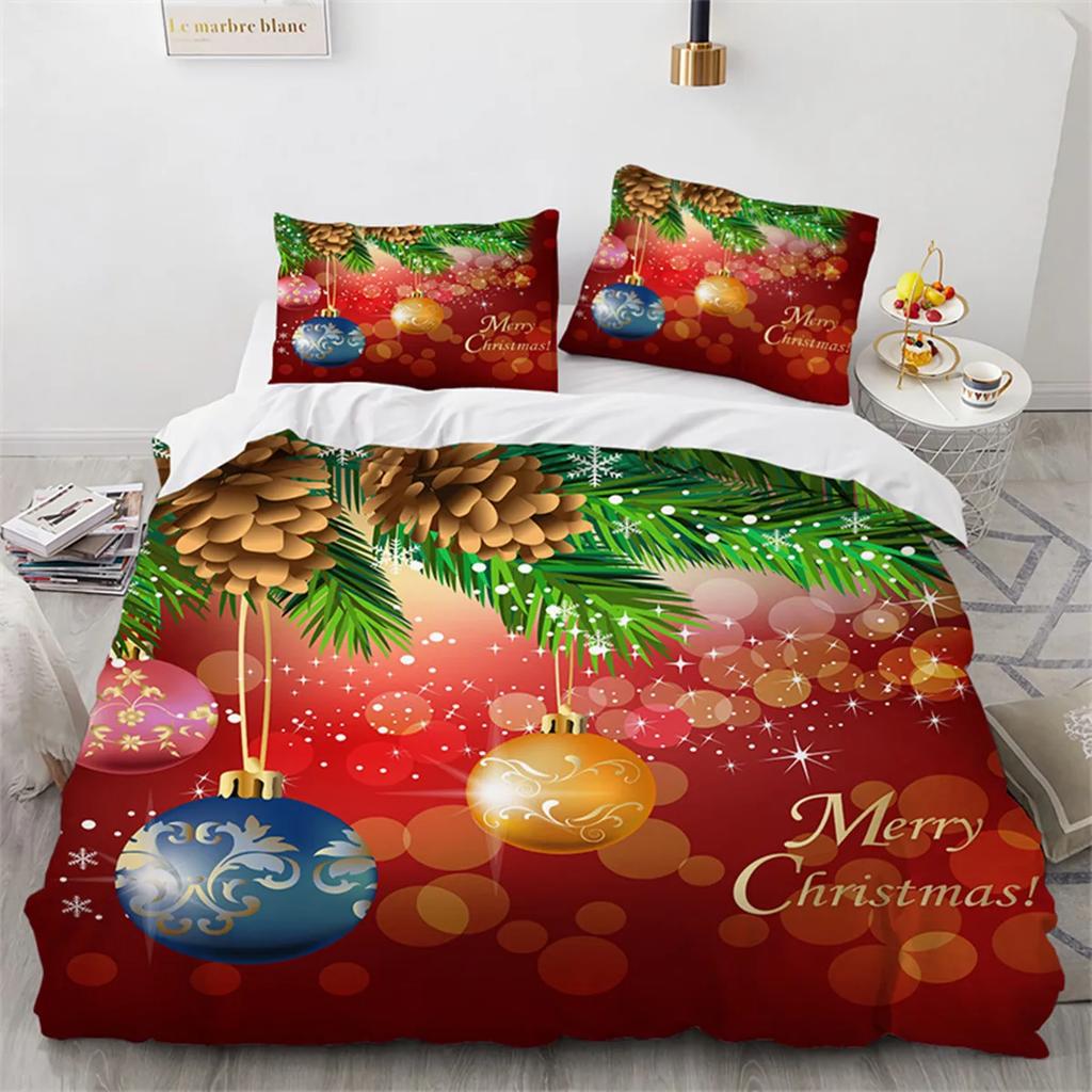 Christmas Cat Duvet Cover Merry Christmas Microfiber Cartoon Animal Santa Claus For Women Children Teen Gift Bedroom Decorations