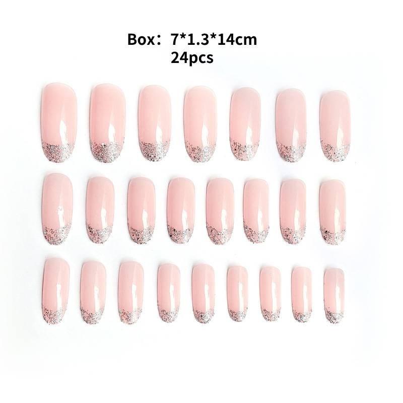 

Длинные наклейки для ногтей для женщин Готовые накладные ногти Носимый съемный маникюр