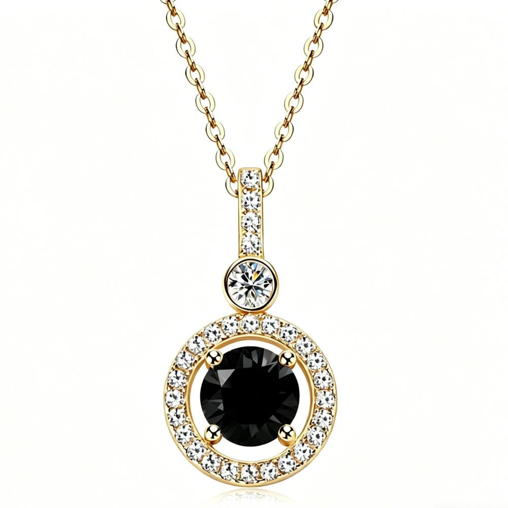 6.5mm Fashion High End Full Moissanite Necklace Ins Trendy Round Moissanite Pendant D VVS1 Exquisite Daily Jewelry