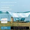 Alocs camping canopy waterproof, portable, sun-proof, 210T polyester, for hiking, family camping, beach travel, outdoor adventures