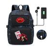 Hell Inn Peripheral Printed Backpack Youth Student School Bag Usb Computer Bag Backpack Men And Women