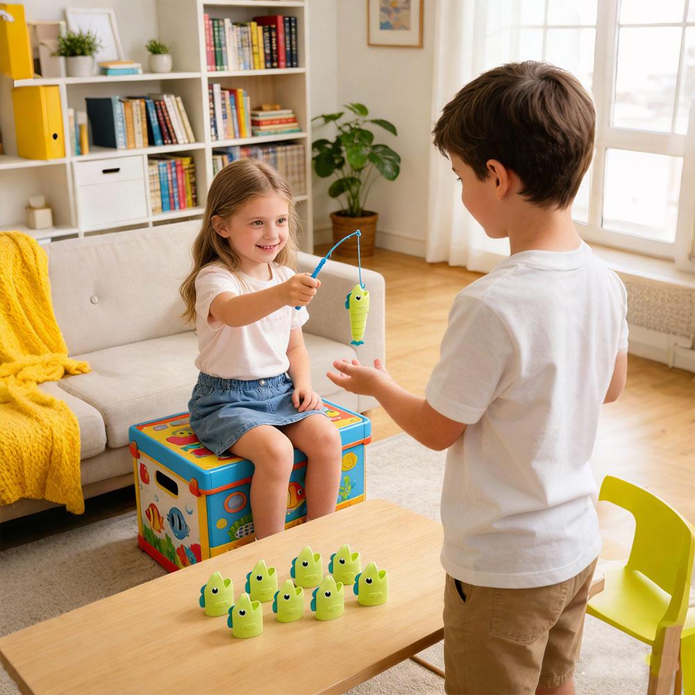 Kids Childrens Toys Magnetic Fishing Battle Game For - Inflatable Toy With Magnetic Rod And Fish Outdoor Sport Puzzle For Childr W2s5