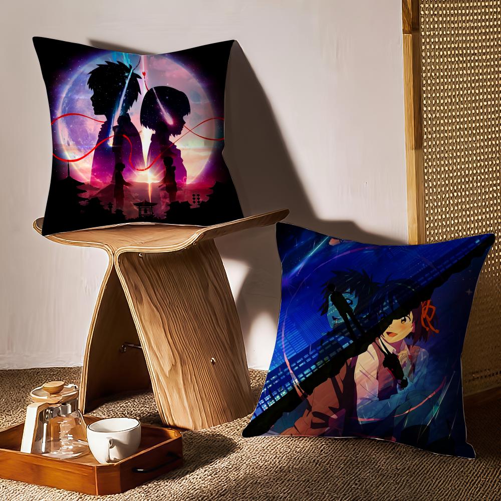 Anime Cartoon Movie Y-Your Name Pillow Case Sofa Living Room Bedroom Headboard Backrest Cushion Square Cushion