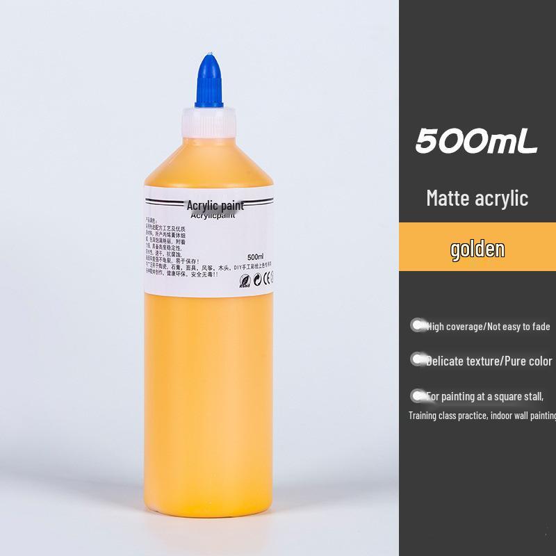 500ml Čtvercová láhev Akrylová barva pro dětské graffiti, Malování sádrových panenek a Omalovánky pro mateřskou školu