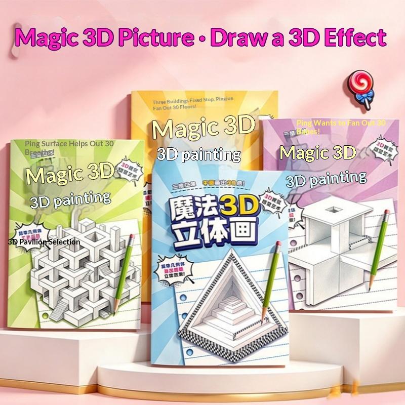 Magic 3D Stereo Drawing Pad Kids Educational Doodle Sketchbook Funny Graffiti Painting Notebook Children Art Creativity