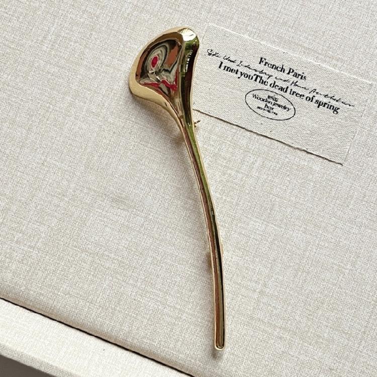 High-Quality Metal Leaf Brooches 2Pcs Set Sophisticated Gold Silver Suit Clips For Coats Jackets Gift Box Accessories