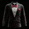 Christmas Men's Fake Suit 3D Printed Tailcoat design Long Sleeve Shirt Funny Button-up Shirts For Men Christmas Party Wear