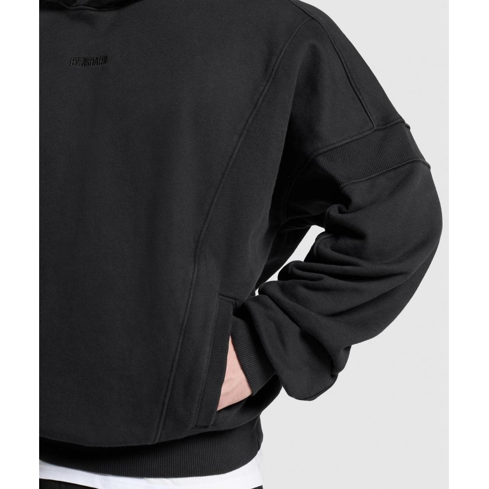 Gymshark Sudadera con capucha pesada negra A2b3a Bb2j
