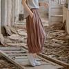 Johnature Women Vintage Wide Leg Pants Elastic Waist Solid Color Trousers Summer Loose Casual Female Pants
