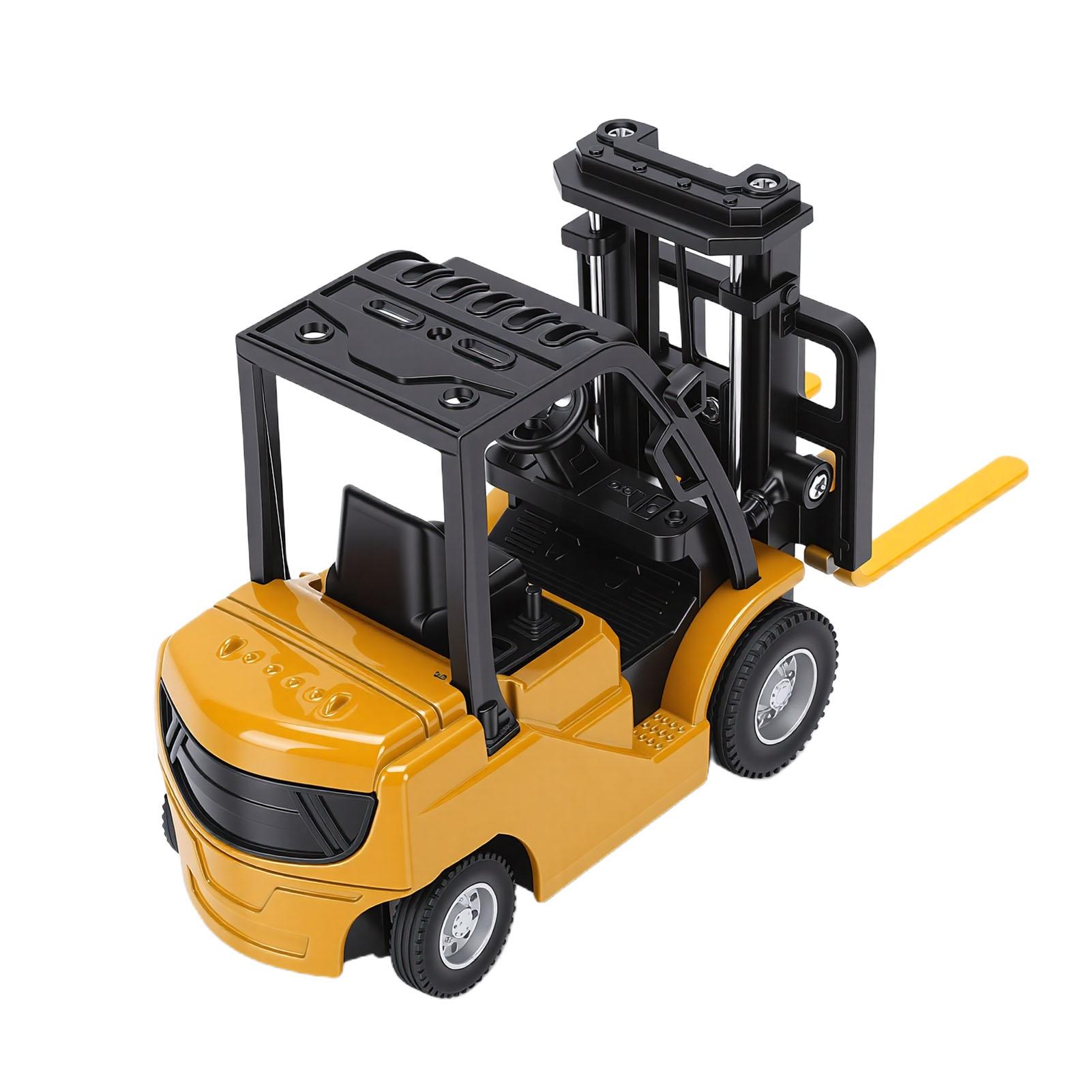 

2.4G 1:64 Mini RC Forklift 360 Degree Rotation Alloy APP Remote Control Forklift Truck for Desktop