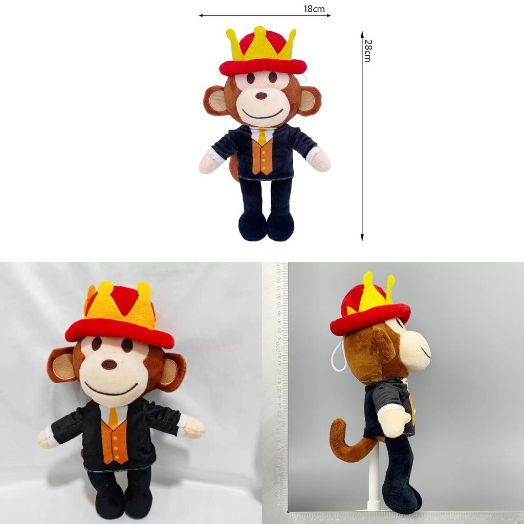 Brainrot Steal A Jandel Hat Monkey Plush Toy Animal Stuffed Doll Decoration
