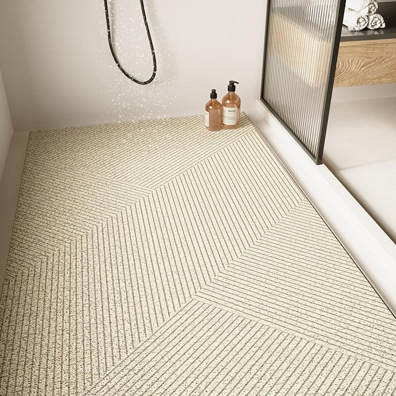 Simple Bathroom Floor Mat, Dust Removal And Wear-Resistant Silk Ring Floor Mat, Large Size, Full Floor, Shower Mat, Dirt-Resistant And Non-Slip