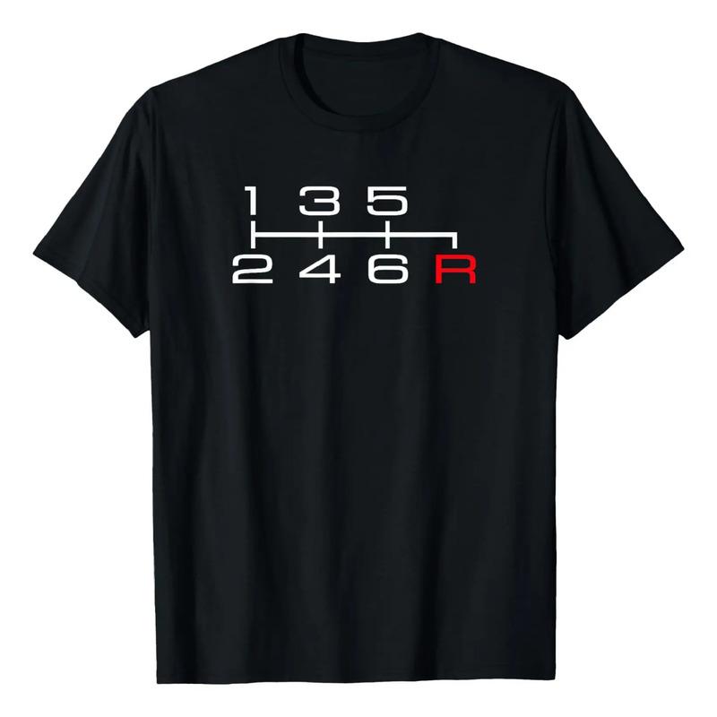 Camiseta Com Tema De Carro De 6 Velocidades Manual Shift Pat S разноцветный