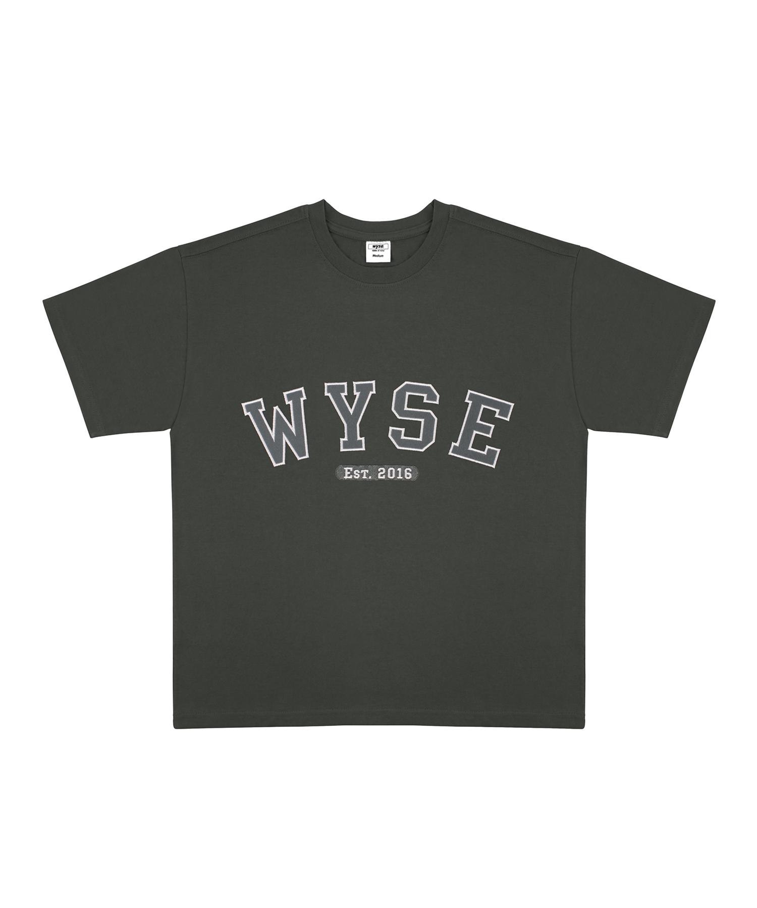 Wise Basic College Logo T-Shirt (Charcoal) L