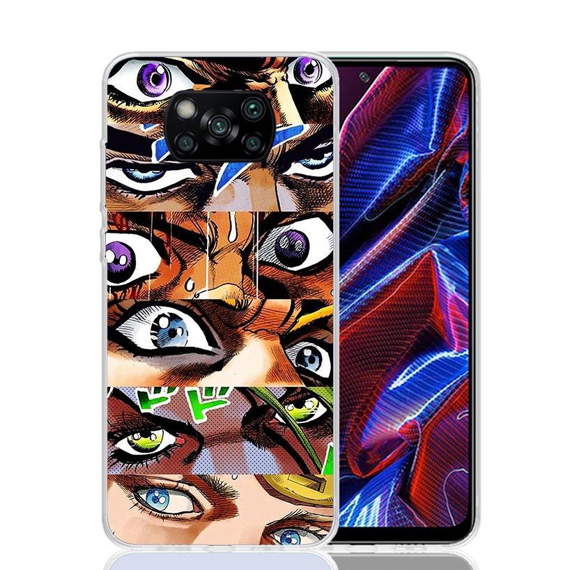 Anime JoJo Bizarre Adventure Case Phone Cover for Xiaomi Redmi Note 10 9 9S 8 8T 7 5 Pro Mi 12T 11T 10T 9T 12 11 Lite A3 A2 Tren