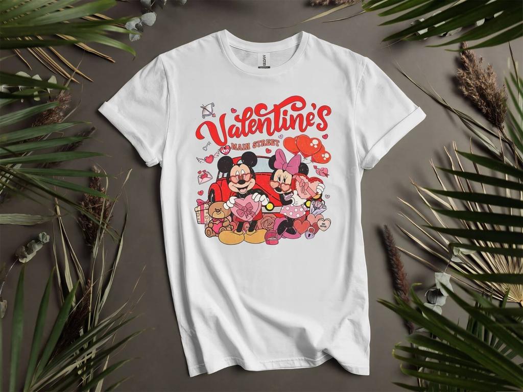 Vinatage Cute Mickey And Minnie T-shirt T Shirt Men Women Unisex Tshirt K811