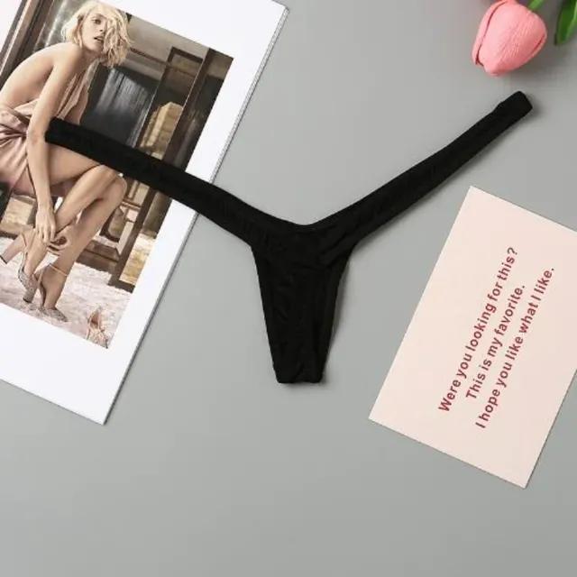 New Deep V Thong Women's Breathable One Line Sexy Hot Low Waist Mini Panties Bikini Bottom Thongs Female Panty Women Underwear