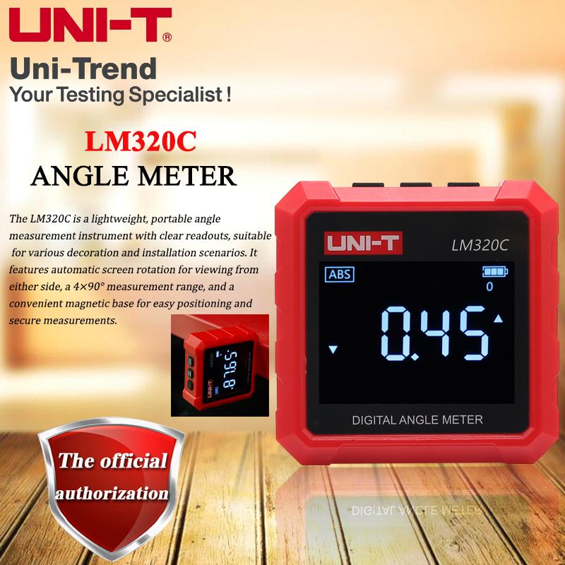 UNI-T Digital Angle Meter LM320C/4×90° Angle Measurement/Three-Sided Magnetic Base for Decoration and Installation Leveling