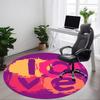 1pc Love Office Round Rug, Carpet for Office, Gaming, Lightweight Round Floor Mat Yy260205028