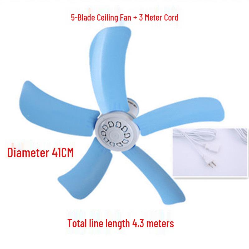Compact Silent Ceiling Fan for Dorms and Bedrooms