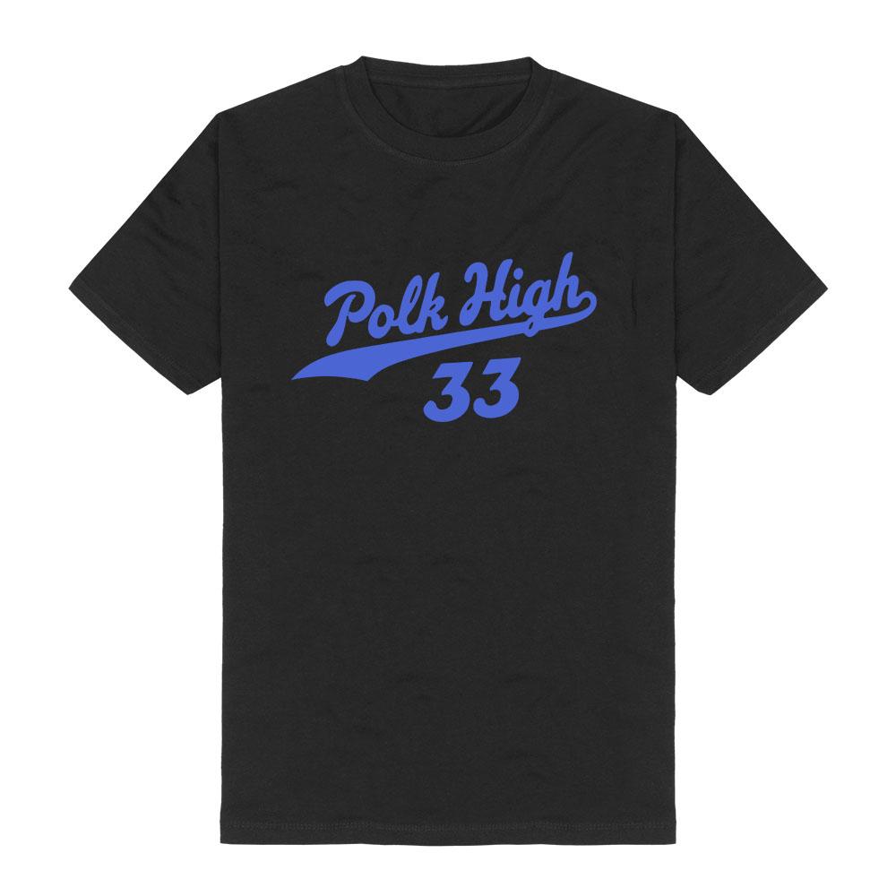 Polk High 33 Retro T-Shirt Married with Children Tees Vintage Baseball Style Short Sleeve Tshirt Crew Neck Casual Daily Clothes
