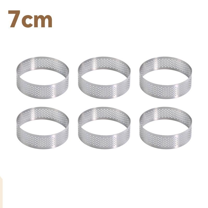 5/6/7/8CM Classic 304 Stainless Steel Mousse Ring Cake Mold With Hole Tart Bottom Tower Fruit Pie Quiches Baking Tool