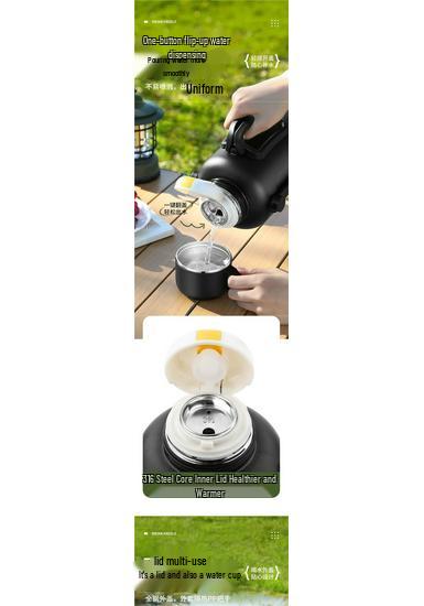 Extra Large Insulated 316 Stainless Steel Water Bottle for Home & Outdoor Use - Antibacterial & Durable