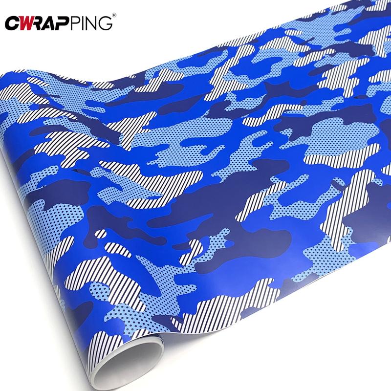 Camo Vinyl Wrap Supplies Car Tint Motorcycle Stickers Camouflage Film Off-Road Blue Jeep Auto Outdoor Accessories Body Covering