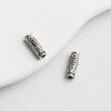 S925 Fishbone Pattern Spacer Beads for DIY Jewelry - Pure Silver Straight Tube and Small Fish Loose Beads Accessories.