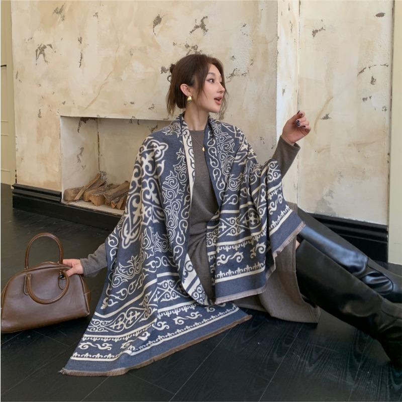 Imitation Cashmere Scarf Women's Warm Thickened Versatile Fashion Office Shawl