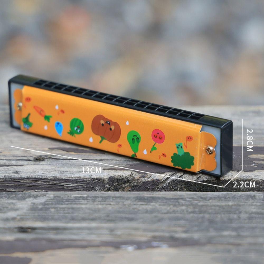 Metal 16 Holes Harmonica Educational Mouth Organ Painted Harmonica Teaching