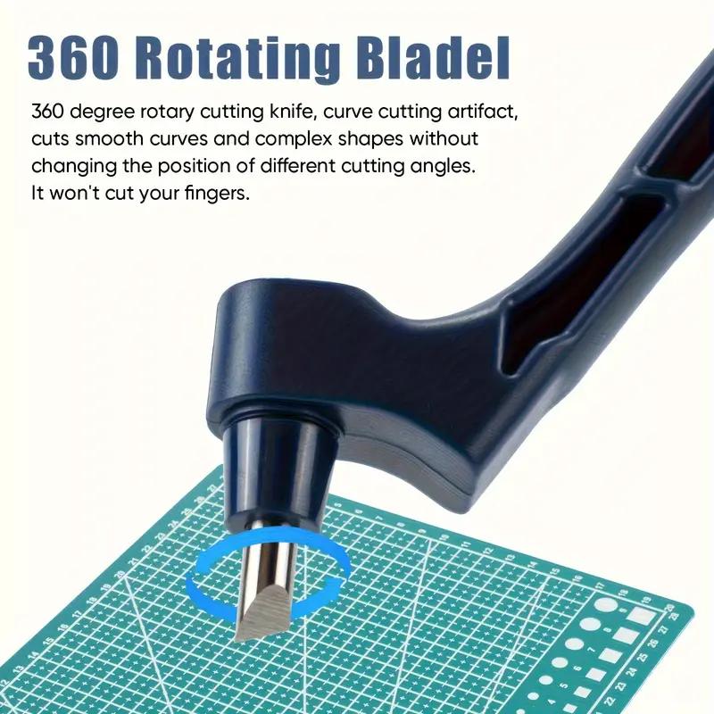 360° Rotating Carving Knife Simple Handbook Paper Cutting Carving Knife Office Cutting Tool DIY Utility Knife