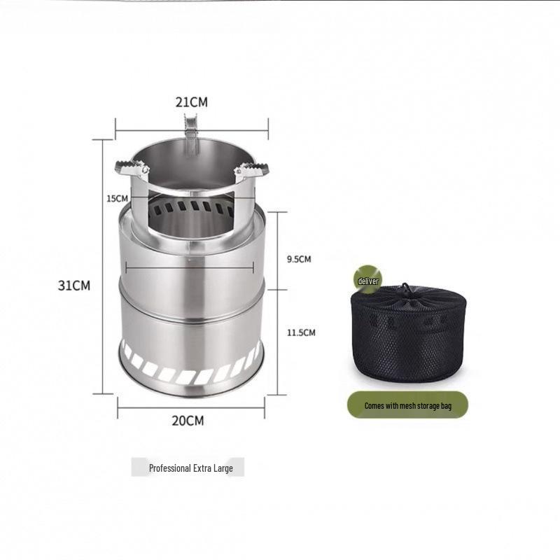 Portable Outdoor Wood Firewood Cooking Stove for Travel